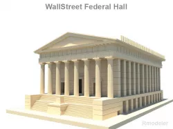 Wall Street Federal Hall 3d model