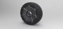 Wheel from Tesla Cyberpunk truck 3d model