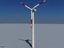 Wind Turbine Land 3d model