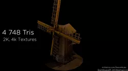 Windmill - Medieval Low-poly 3d model
