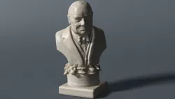 Winston Churchill Bust 3d model