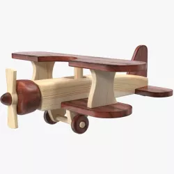 Wooden Airplane Toy 3d model