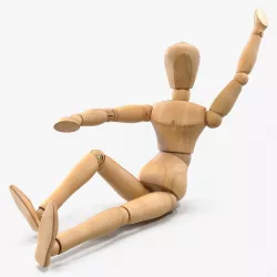 Wooden Dummy Toy Sitting Pose 3d model