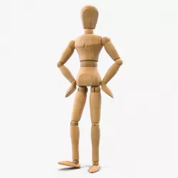 Wooden Dummy Toy Standing Pose 3d model