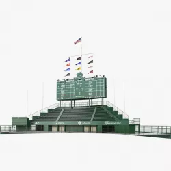 Wrigley Field Scoreboard 3d model