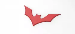 3D printable Batman Beyond emblem for cosplay costume 3d model