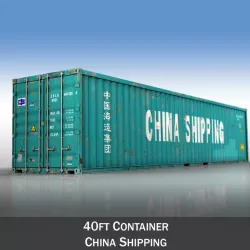 40ft Shipping Container - China Shipping 3d model