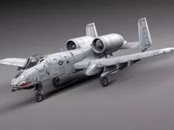 A-10 Thunderbolt Fairchild Republic 3d model