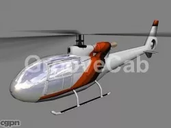 Aerospatiale Gazelle Helicopter V2 3d model
