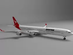 Airbus A340 (Qantas) 3d model