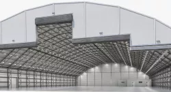 Aircraft Maintenance Hangar Rigged 3d model