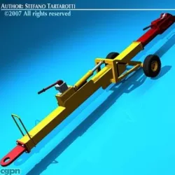 Airport tow bar 3d model