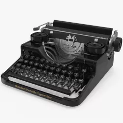 Antique Typewriter 3d model