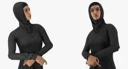 Arab Young Woman Rigged 3d model