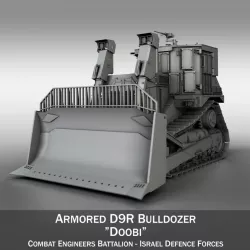 Armored CAT D9R Bulldozer 3d model
