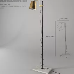 Arteriors Watson Floor Lamp 3d model