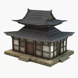 Asian temple 3d model