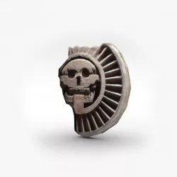 Aztec stone disk with skull 3d model