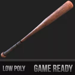 Baseball Bat Weapon 01 3d model