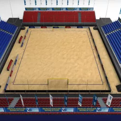 Beach soccer stadium high poly 3d model
