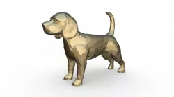 beagle dog figure 3d model