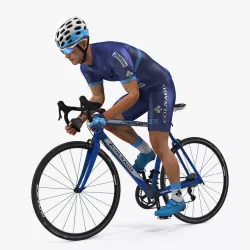 Bicyclist on Road Bike 3d model