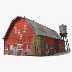 Big Red Barn 3d model