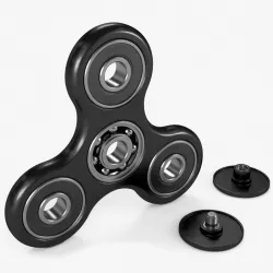 Black Fidget Spinner 3d model