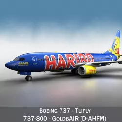 Boeing 737-800 GoldbAIR 3d model