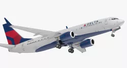 Boeing 737-800 with Interior Delta Air Lines 3d model
