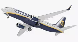 Boeing 737-800 with Interior Ryanair Rigged 3d model