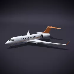 Bombardier 5000 global corporate jet 3d model