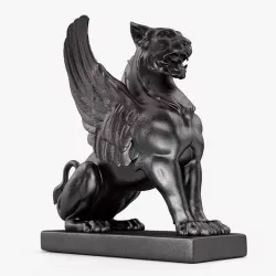 Bronze Griffin Statue 3d model