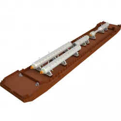 Cargo Barge Oil Refinery Rust 3d model