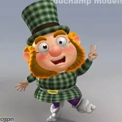 cartoon Dwarf - Leprechaun 3d model