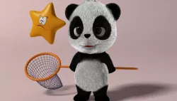 Cartoon Panda Rigged 3d model
