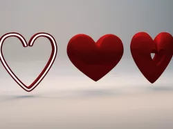 Cartoony Hearts High Poly Models 3d model