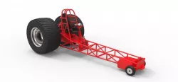 Chassis of pulling tractor 3d model