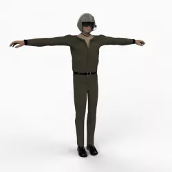 Chopper Pilot 3d model