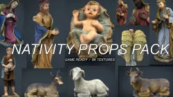 Christmas Nativity Scene Props 3d model