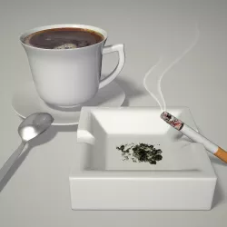 Coffee and Cigarette 3d model