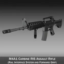 Colt M4A1 Carbine RIS Assault rifle 3d model