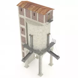 Concrete coal silo 3d model