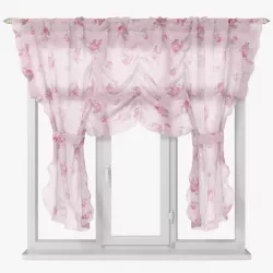 Curtains Pink Chiffon 3d model