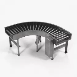 Curved Belt Drive Roller Conveyor 3d model
