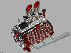 Custom Early Flathead V8 Engine 3d model