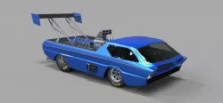 Dodge Deora dragster 3d model
