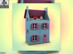 Doll House Set 01 3d model