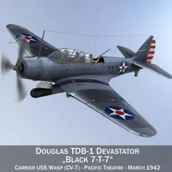 Douglas TDB-1 Devastator - 7T7 3d model