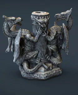 Dragons Candle 3d model
